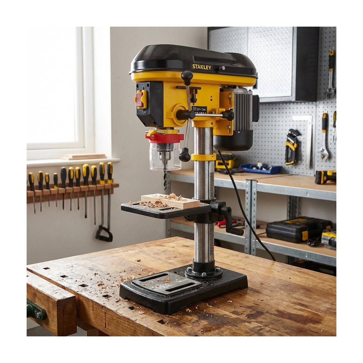 stanley - Perceuse à colonne d'établi 400W 9 Vitesses Mandrin 1.5 à 13mm STANLEY - Imagen 3