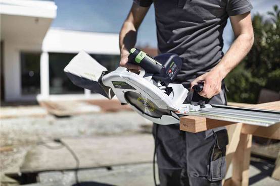 Scie circulaire portative HK 85 EB-Plus-FS - FESTOOL - avec Rail de guidage FS 1400/2 et lame de scie Ø 230 mm - Systainer - 576138 - Image 7