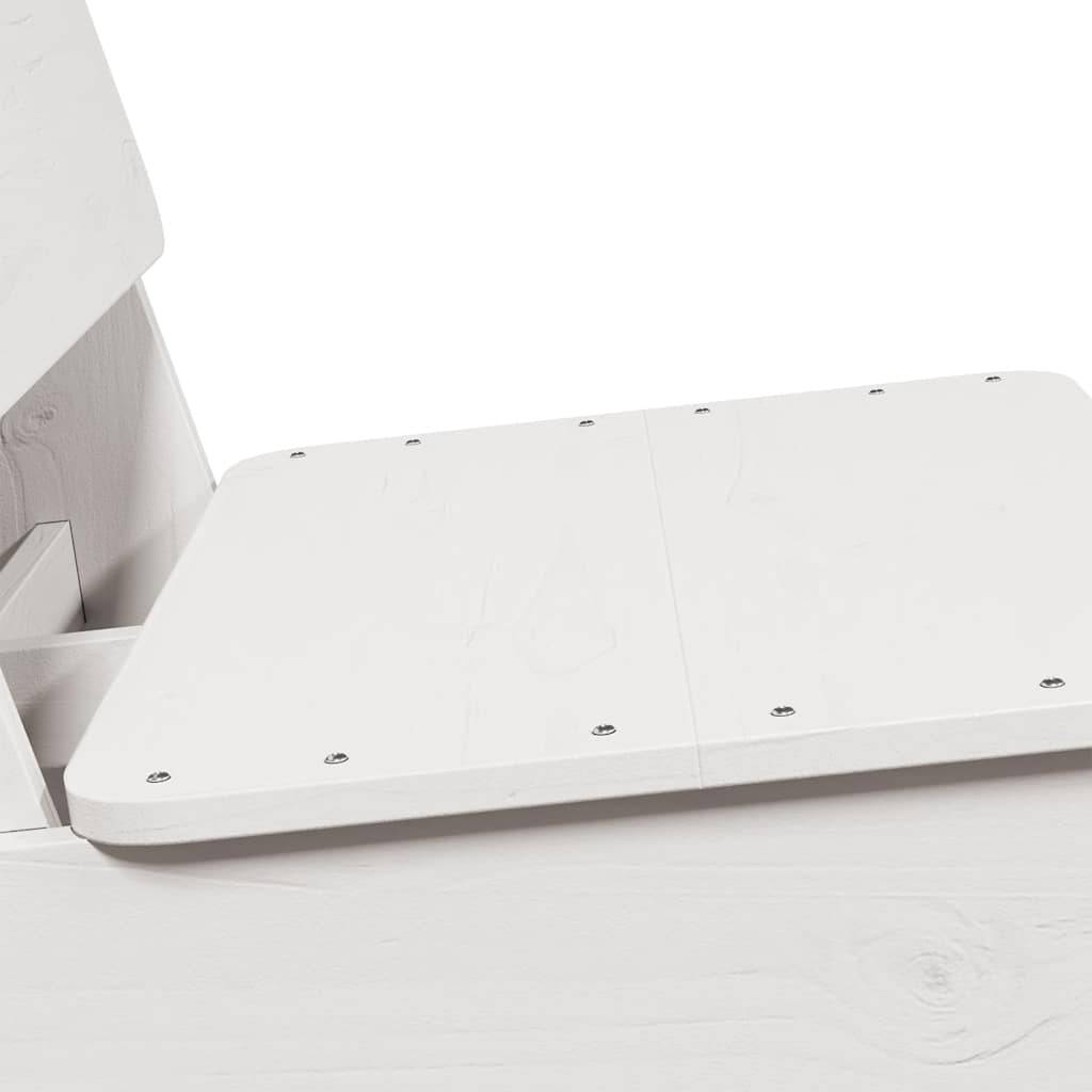 Chaise de jardin - Chaise d'extérieur - Fauteuil de jardin blanc 60x64x70,5 cm bois de pin massif - Image 6