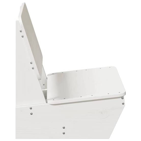 Chaise de jardin - Chaise d'extérieur - Fauteuil de jardin blanc 60x64x70,5 cm bois de pin massif - Image 4