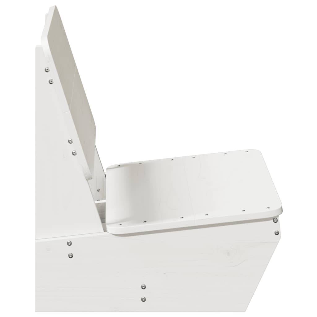 Chaise de jardin - Chaise d'extérieur - Fauteuil de jardin blanc 60x64x70,5 cm bois de pin massif - Image 4