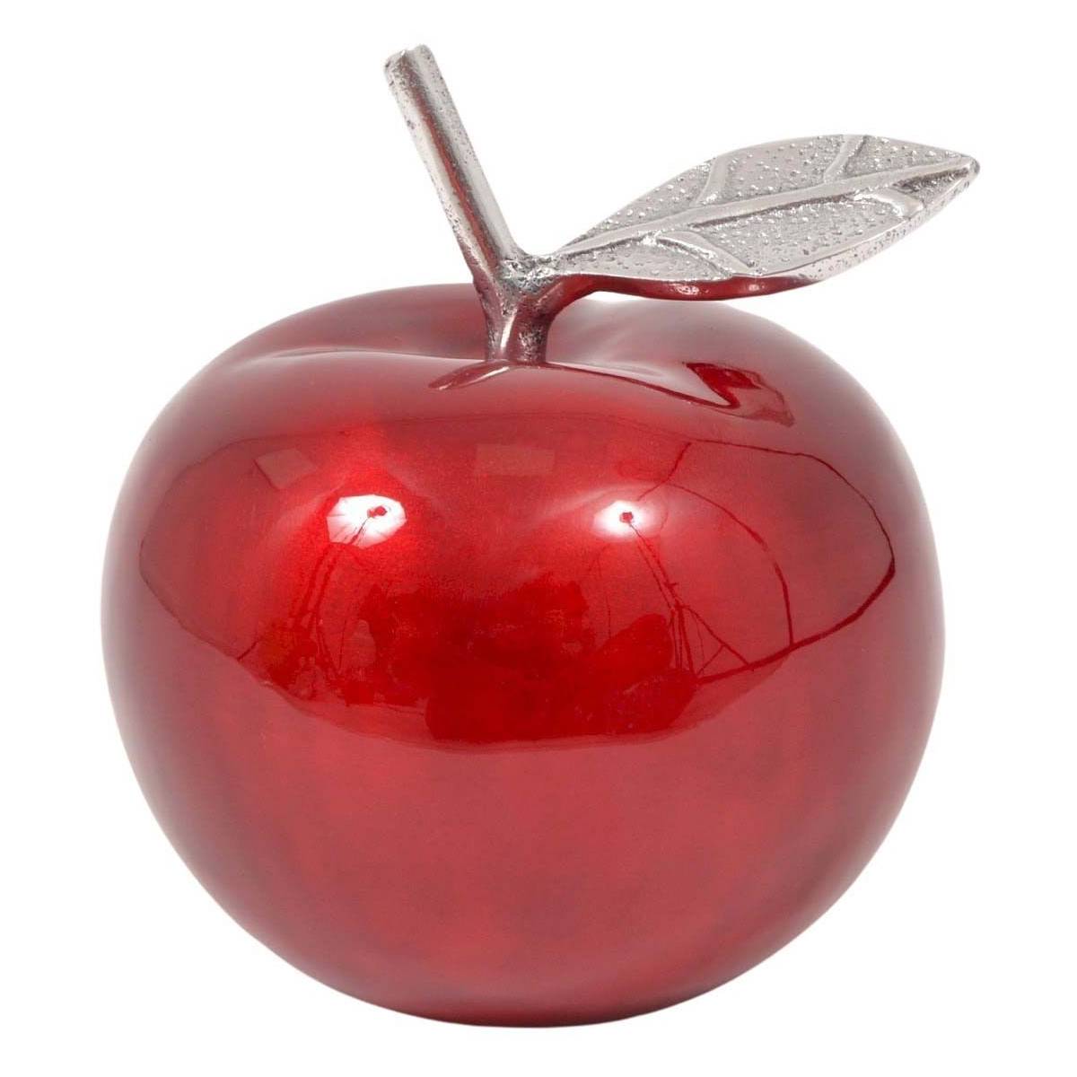 Home Edelweiss - Statuette pomme rouge en aluminium Claire 16 cm - Imagen 1