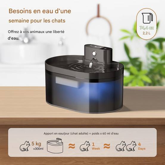 Fontaine à eau sans fil pour chat DtopbuyAge - Image 3
