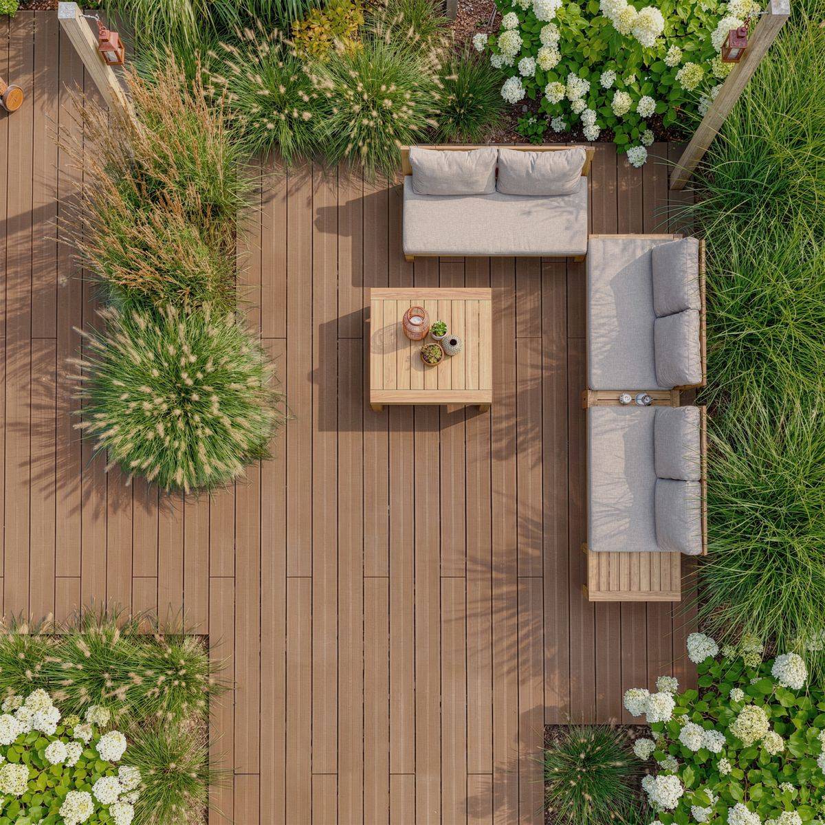 Kit terrasse composite SIERRA Bronze 30 m² - lambourdes pin et clips inclus - Image 2