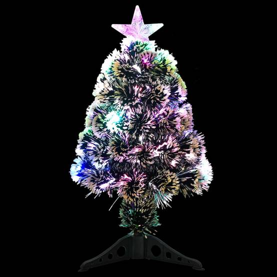ComfortXL - Sapin de Noël lumineux fibre optique LED pour table Vert et Blanc 64 cm – ComfortXL Outdoor Living - Image 3