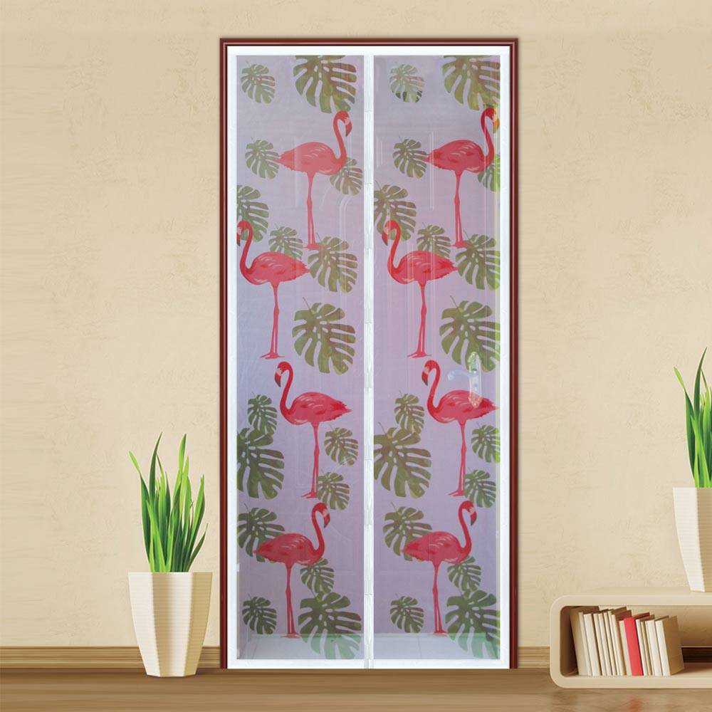 Facilitys - Moustiquaire porte coulissante motif flamant rose - Imagen 2