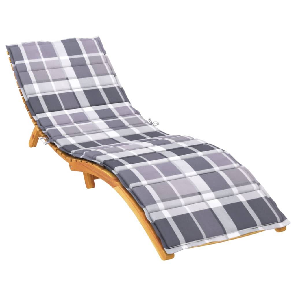 PANGIVO - Coussin de chaise longue tissu Oxford gris 200 x 50 x 3 cm, poids:0.86kg - PANGIVO - Image 3