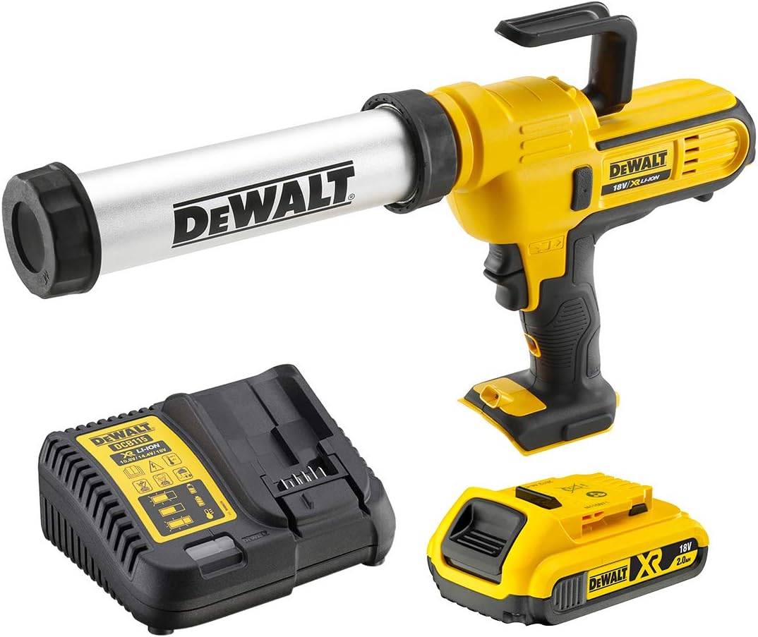 Dewalt - Pistolet à mastic XR 18V - Cartouche 300/400 ml - DEWALT - avec 1 batterie 18v 2.0 Ah - DCE571D1-QW - Imagen 1