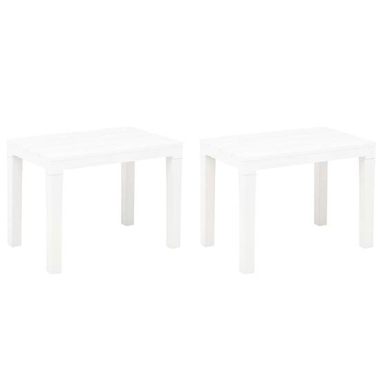 Maison Chic - Bancs de jardin | Banquette De Jardin | Banc Extérieur lot de 2 Blanc Plastique Maison Chic - Image 2