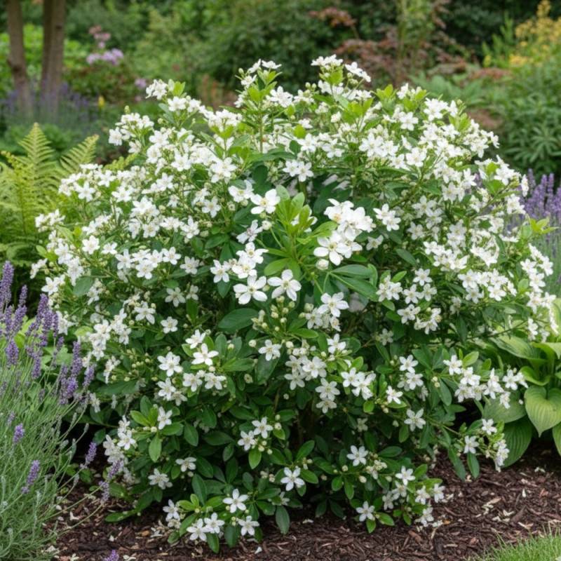 Oranger du Mexique, Choisya à fleurs Blanche/ - feuillage Persistant - Pot de 3L - 40/60 cm - Imagen 2