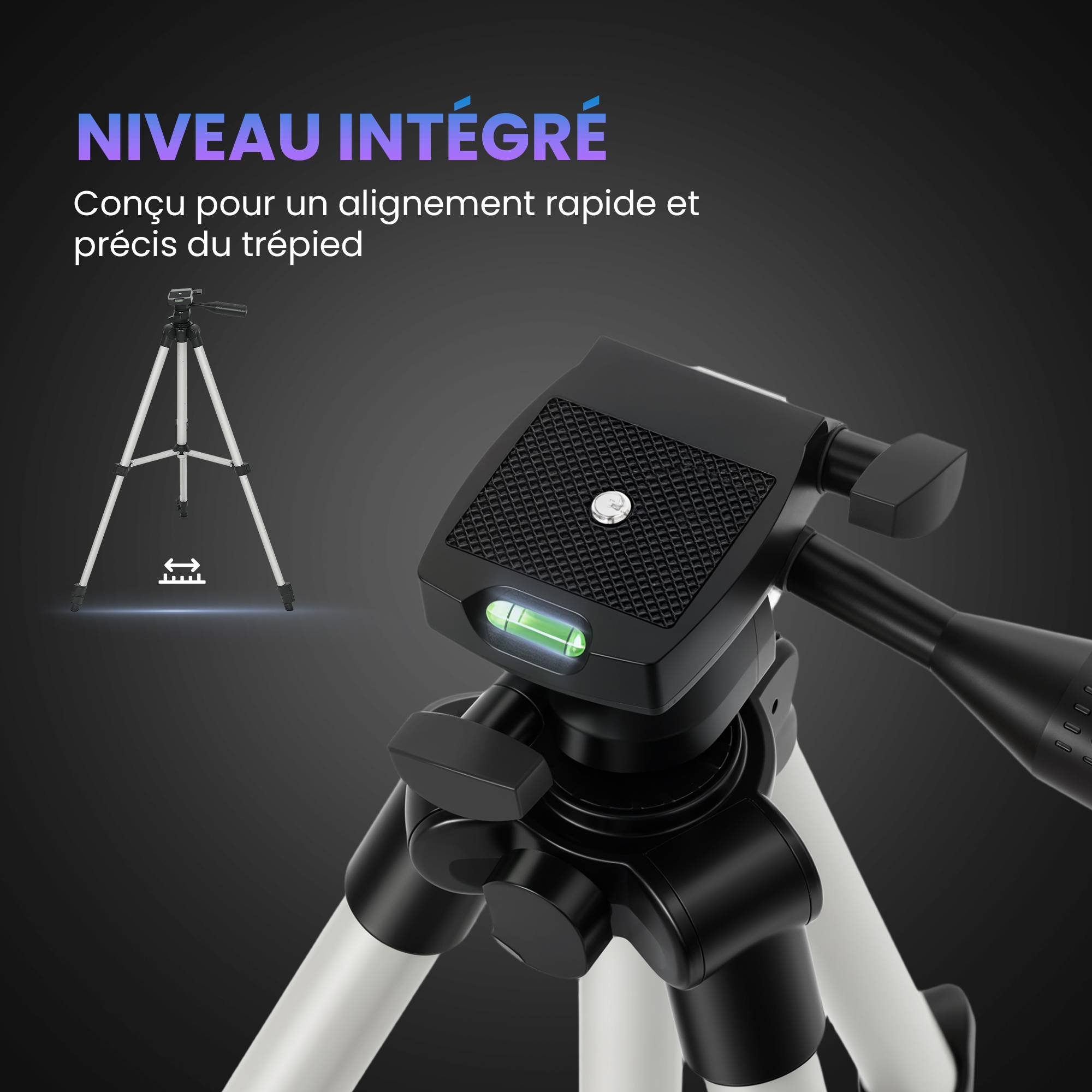 Télescope Astronomique 70 mm, Télescope Réfracteur 100X/50X/30X avec 3 Oculaires, Monture AZ 300 mm, 76x76x133cm - Image 8