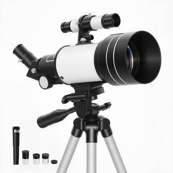 Télescope Astronomique 70 mm, Télescope Réfracteur 100X/50X/30X avec 3 Oculaires, Monture AZ 300 mm, 76x76x133cm - Image 1