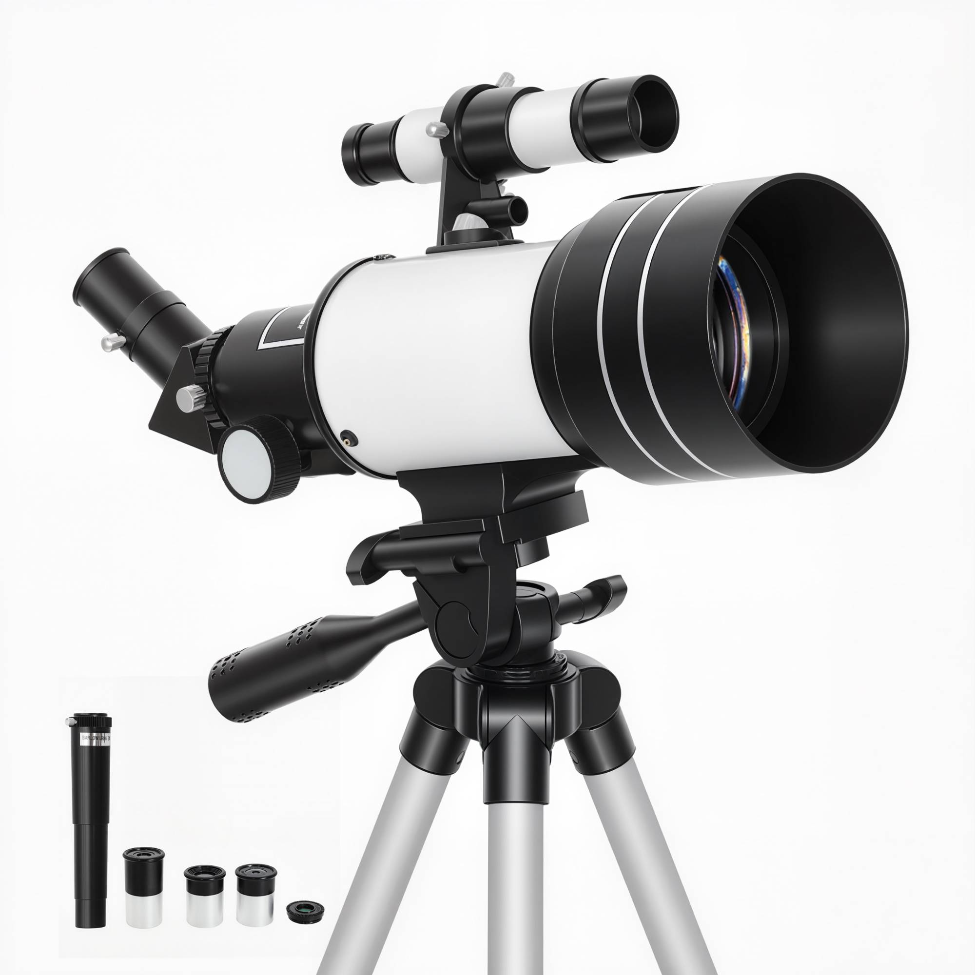 Télescope Astronomique 70 mm, Télescope Réfracteur 100X/50X/30X avec 3 Oculaires, Monture AZ 300 mm, 76x76x133cm - Image 1