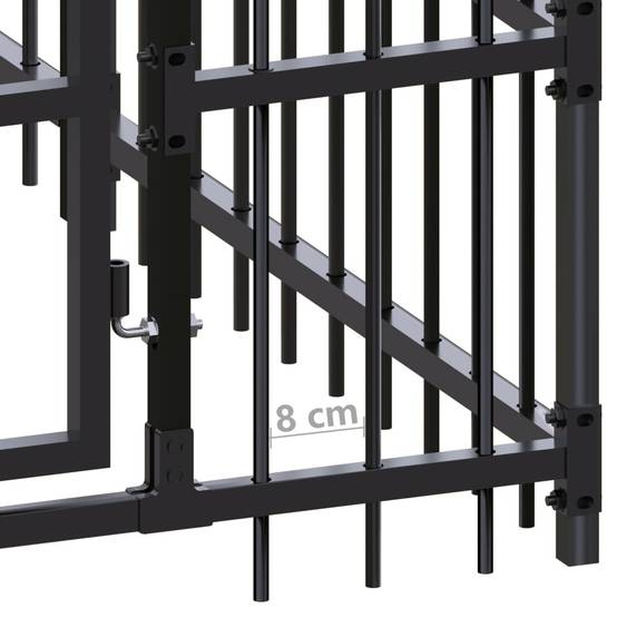 Vidaxl - Chenil d'extérieur pour chiens Acier 16,59 m² vidaXL 3097977 - Imagen 7