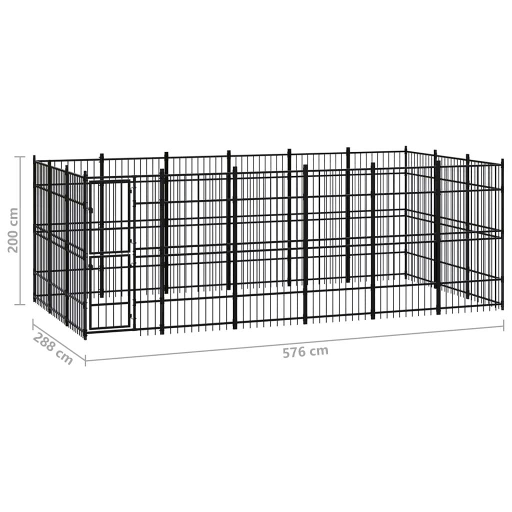 Vidaxl - Chenil d'extérieur pour chiens Acier 16,59 m² vidaXL 3097977 - Imagen 8