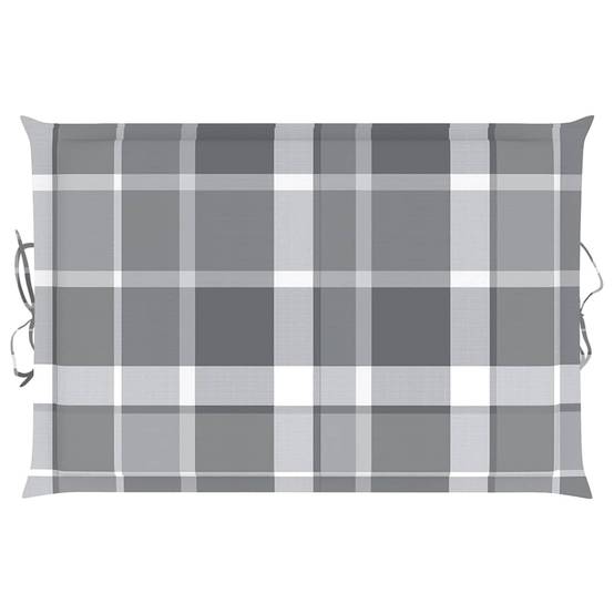 Transat de jardin en bois d'acacia massif pliable avec coussin 184cm Gris - ComfortXL Outdoor Living - Image 6