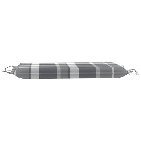Transat de jardin en bois d'acacia massif pliable avec coussin 184cm Gris - ComfortXL Outdoor Living - Image 7