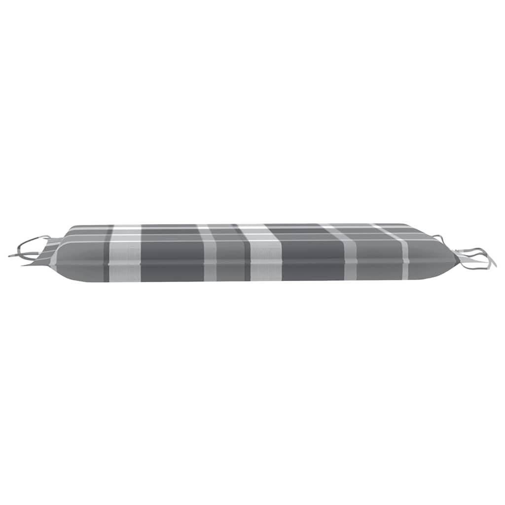 Transat de jardin en bois d'acacia massif pliable avec coussin 184cm Gris - ComfortXL Outdoor Living - Image 7