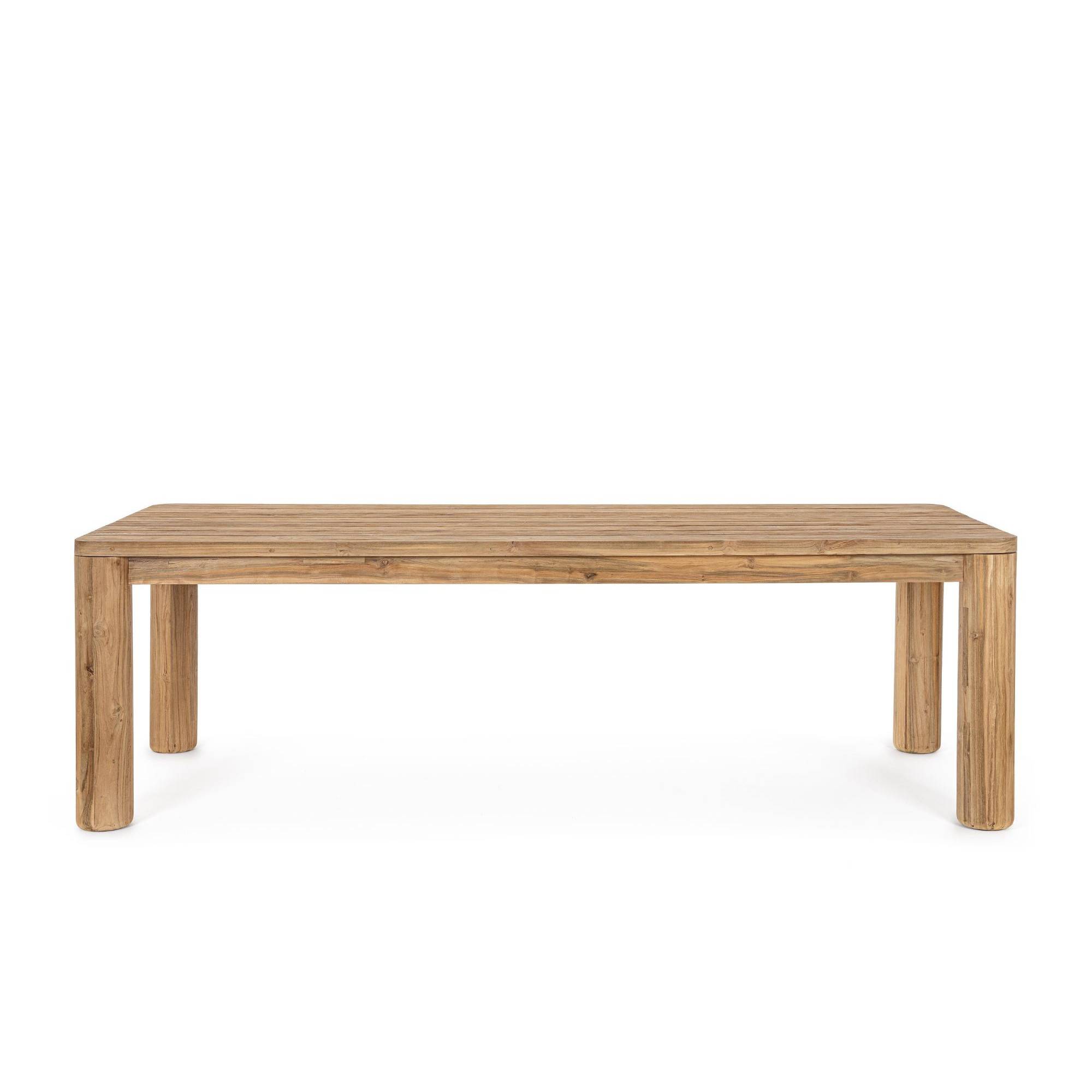 Autre - Table à manger de jardin rectangulaire en teck L240 - PORQUEROLLES - Imagen 1