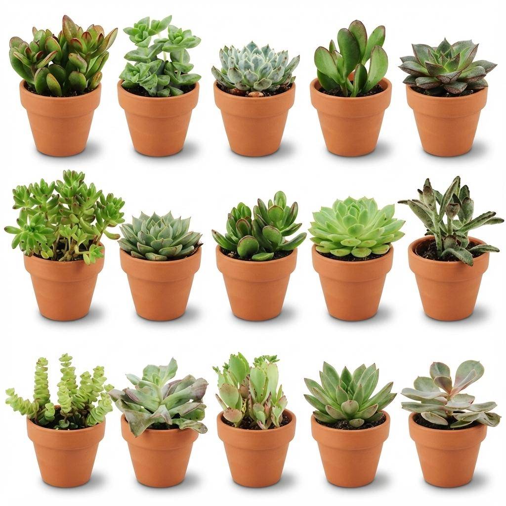 La Green Touch - Mini Mélange de Succulentes - H10cm - Image 2