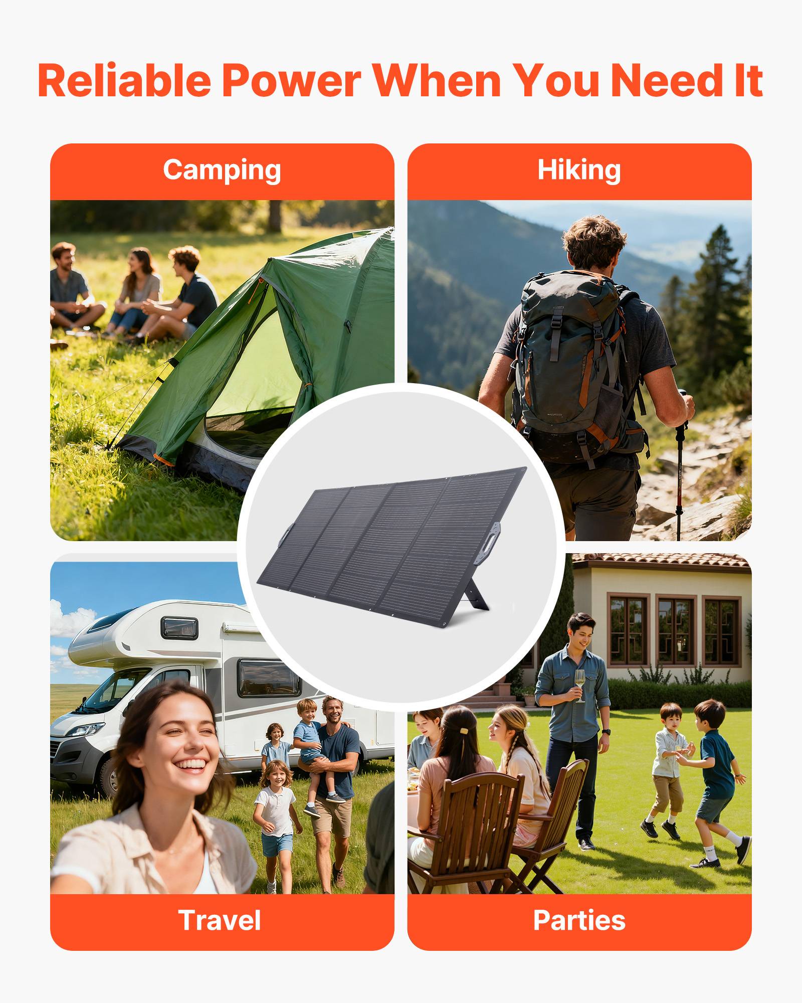 Vevor - VEVOR Panneau Solaire Portable Chargeur Solaire Pliable Monocristallin 400 W - Image 6