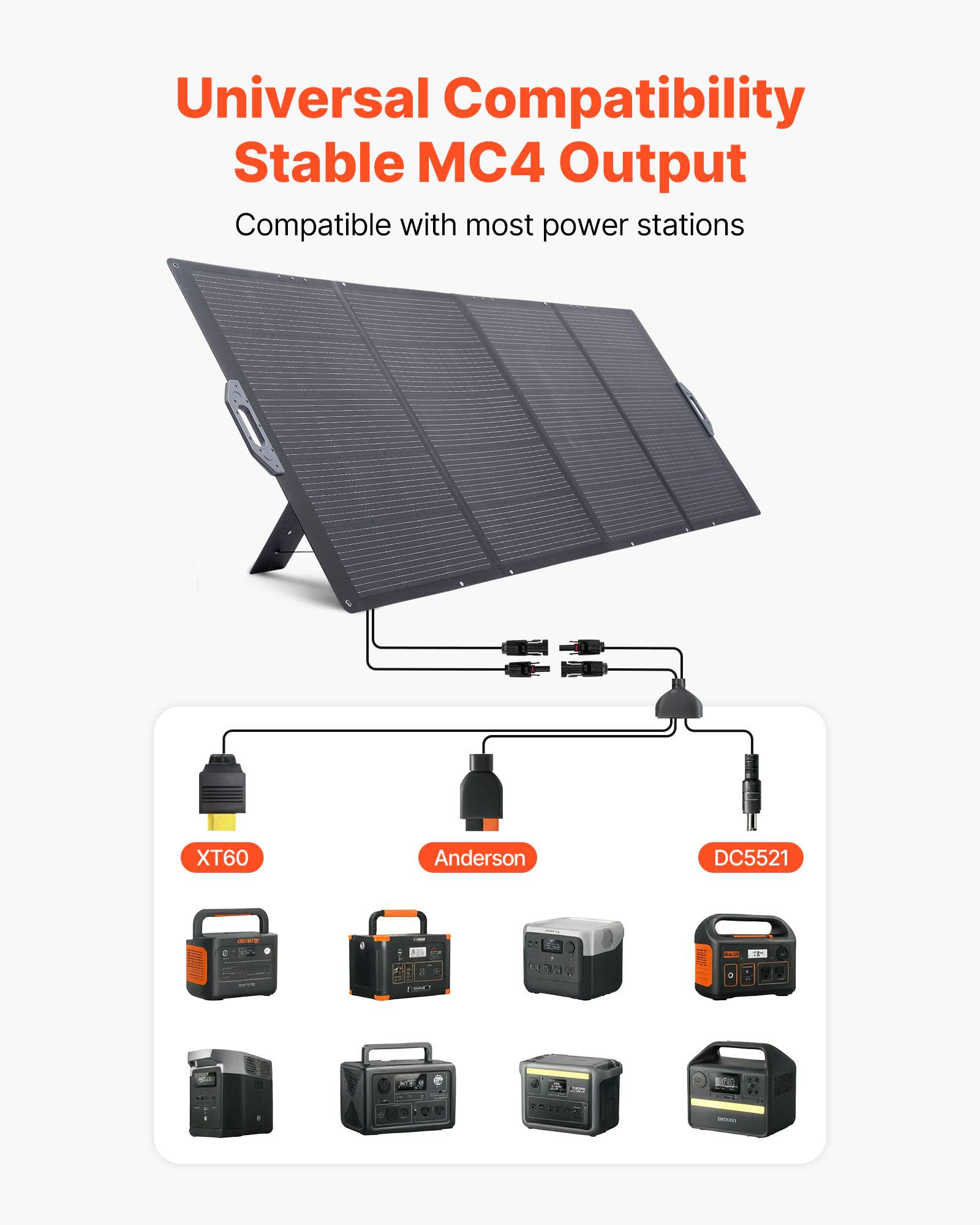 Vevor - VEVOR Panneau Solaire Portable Chargeur Solaire Pliable Monocristallin 400 W - Image 3