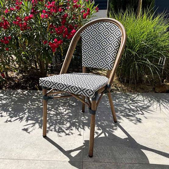 Chaise de Jardin Empilable "Bistro" 87cm Bleu - Image 2