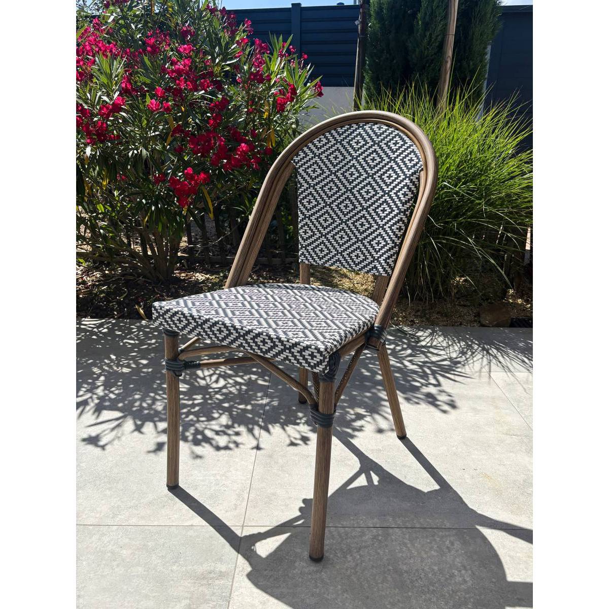 Chaise de Jardin Empilable "Bistro" 87cm Bleu - Image 6