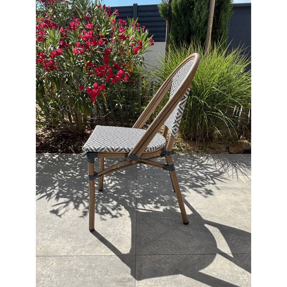 Chaise de Jardin Empilable "Bistro" 87cm Bleu - Image 4
