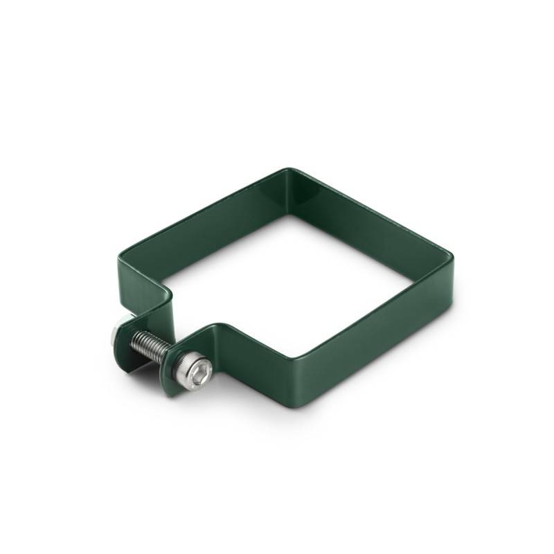 Collier de fixation carré 60 x 60 mm pour portillon grillagé Vert - Easy Clôture