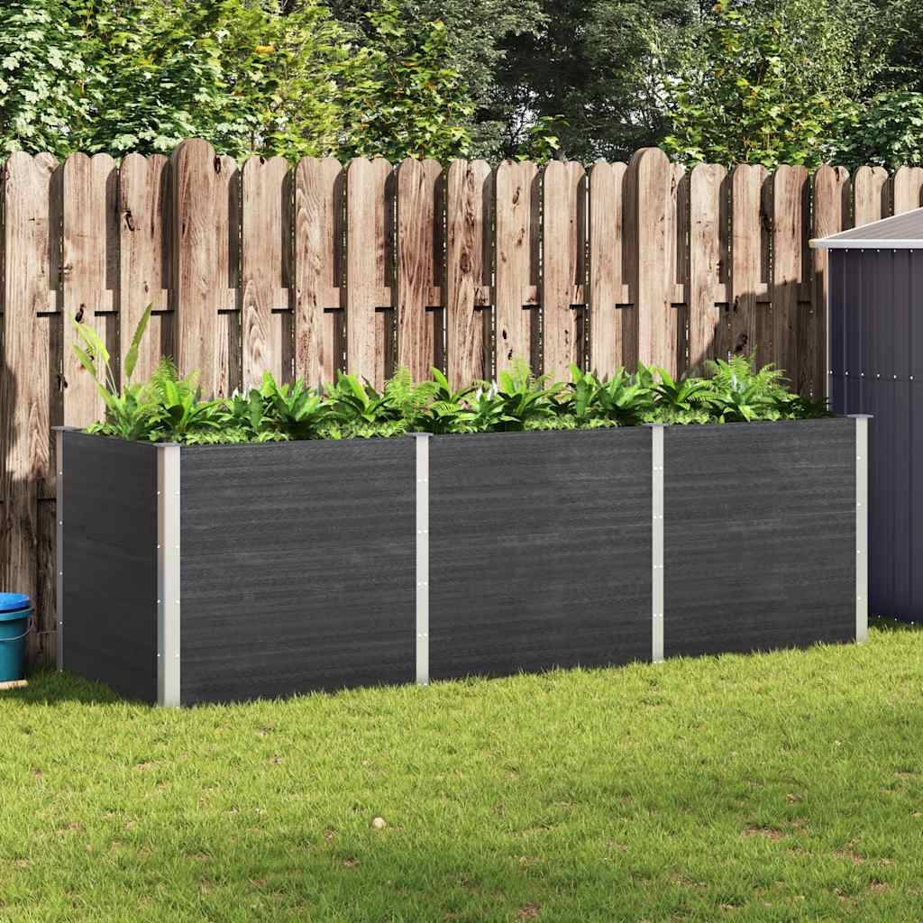 ComfortXL - Très grande jardinière haute WPC et acier pour potager moderne Gris 300x100x91cm – ComfortXL Outdoor Living - Image 1