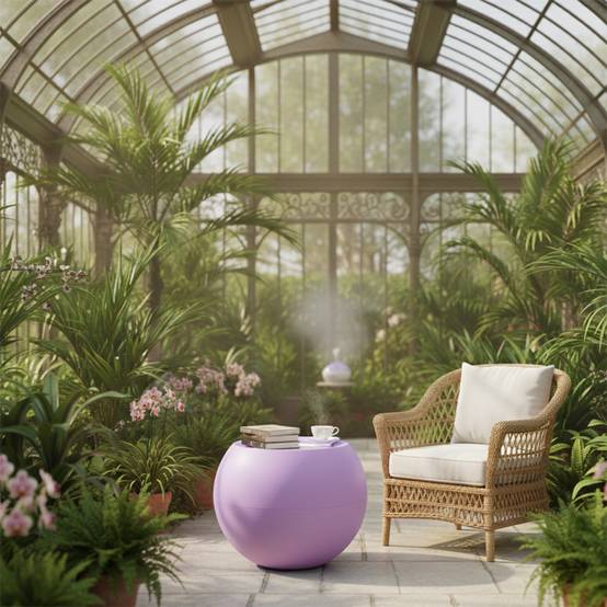 Table de jardin ronde querida hauteur 70 cm - plast'up rotomoulage - Imagen 3