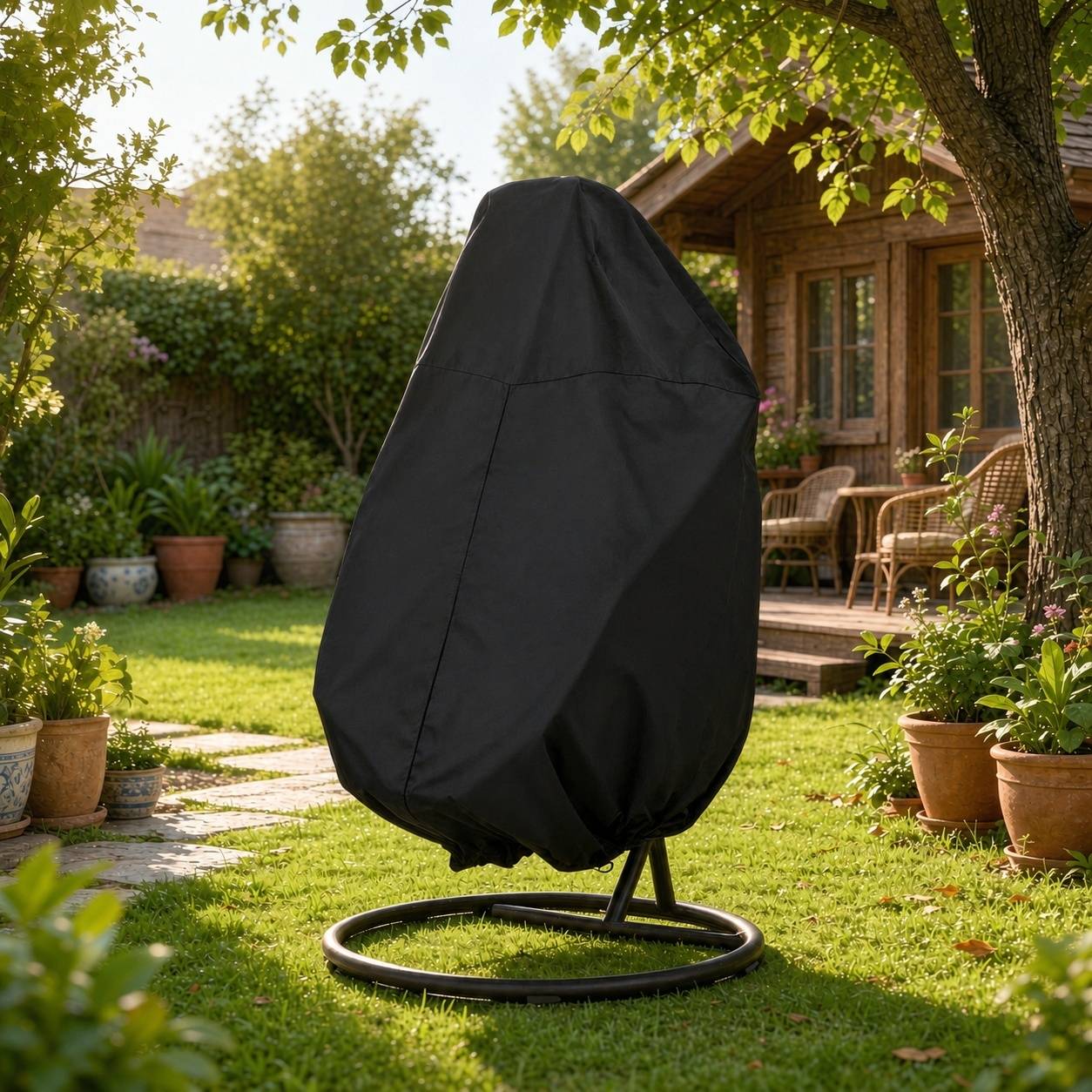 Housse Imperméable Protection Solaire pour Chaise Œuf Suspendue - Image 6