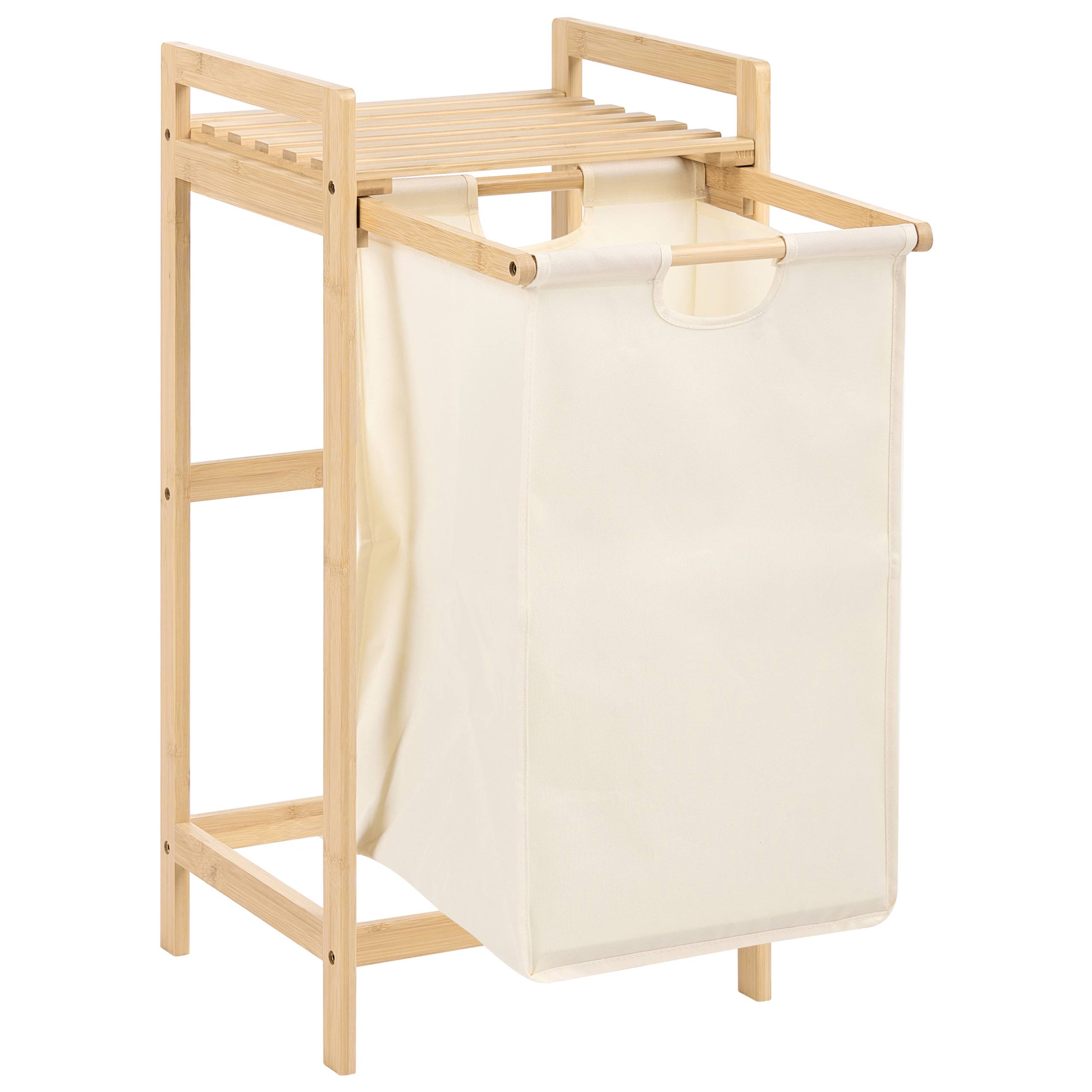 Beliani - Paniers à linge Tissu Marron clair/beige TOROTAL - 94x33x78- Beliani - Image 4