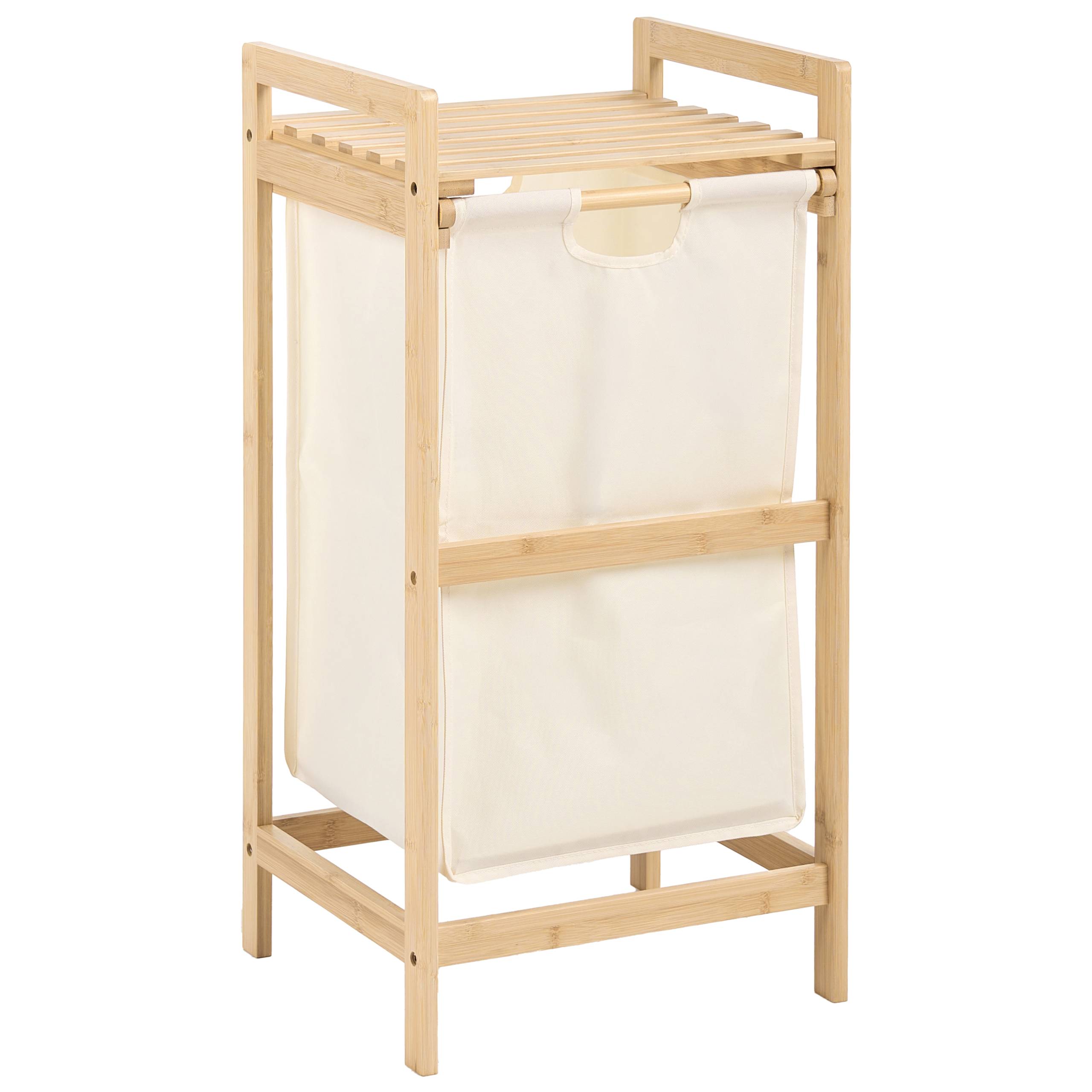 Beliani - Paniers à linge Tissu Marron clair/beige TOROTAL - 94x33x78- Beliani - Image 7