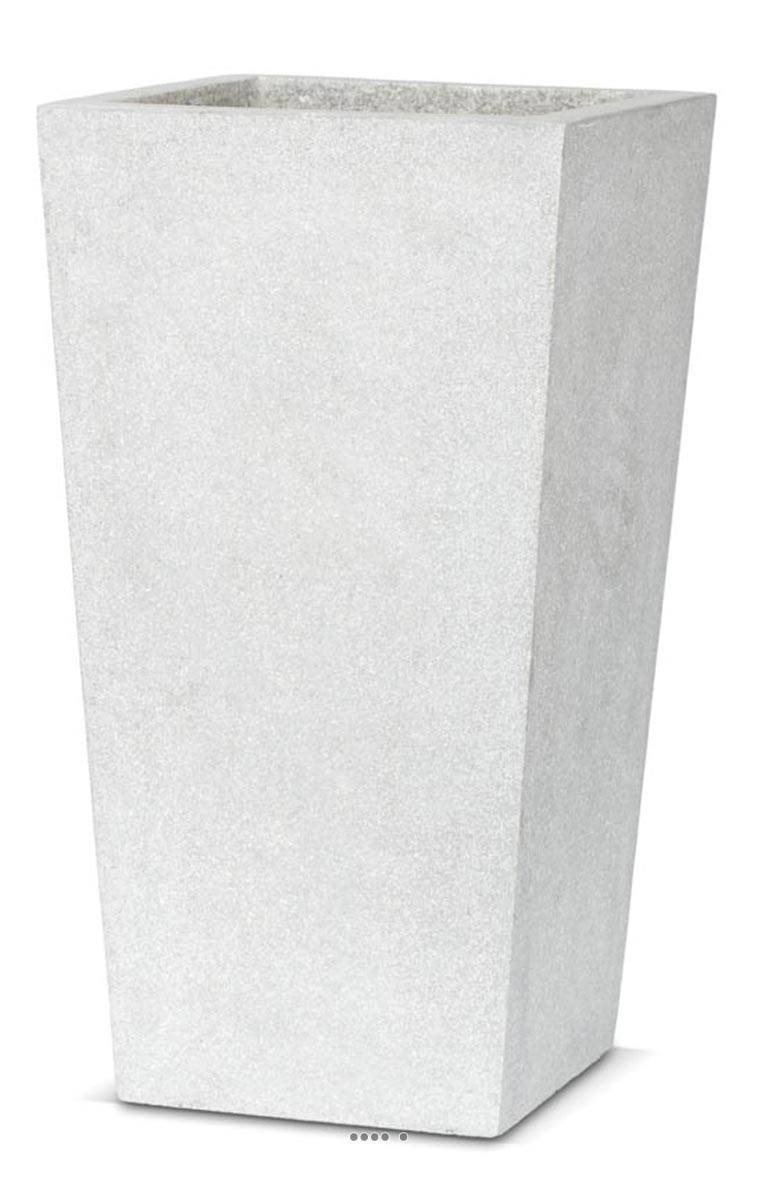 Artificielles - Bac en pures Fibres Mora Ext. carré évasé L41 x 41 x H90 cm Gris Clair - dimhaut: H 90 cm - couleur: Gris ciment