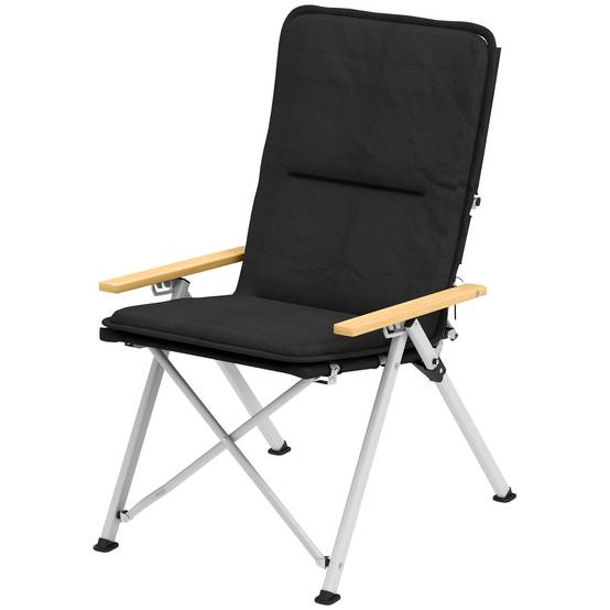 Chaise de camping pliante aluminium noir 59 x 67 x 96 cm - PANGIVO - Image 2