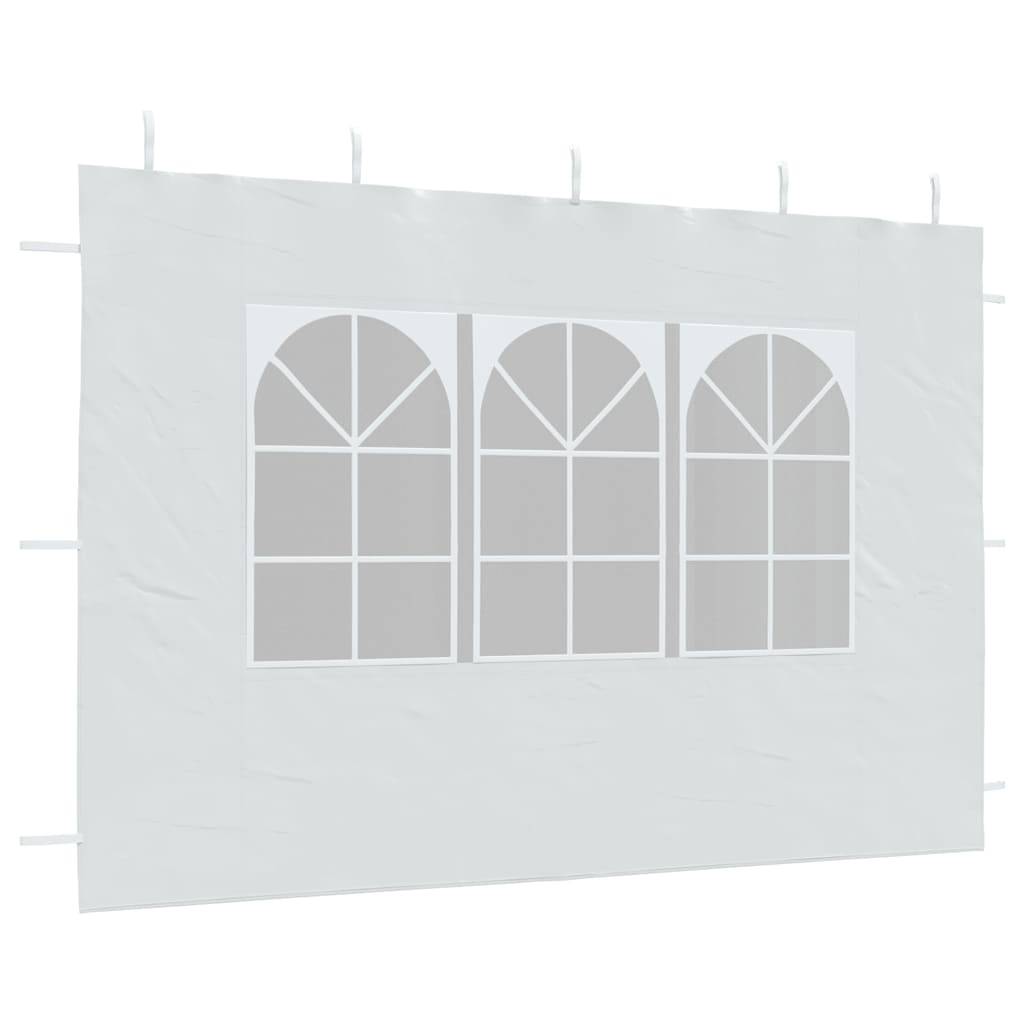 Vidaxl - Paroi de tente de réception 2 pcs avec fenêtre PE Blanc vidaXL 45113 - Imagen 6