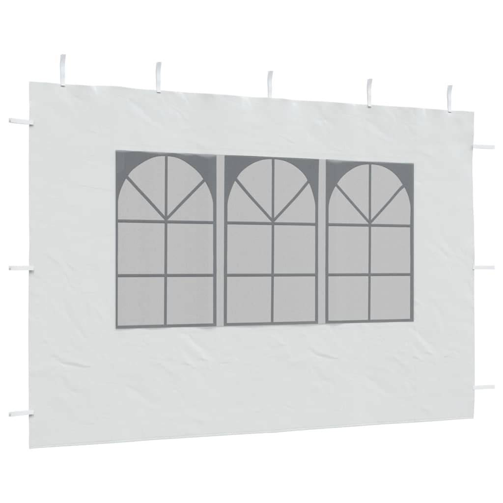 Vidaxl - Paroi de tente de réception 2 pcs avec fenêtre PE Blanc vidaXL 45113 - Imagen 8