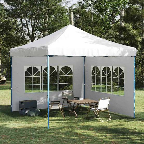 Vidaxl - Paroi de tente de réception 2 pcs avec fenêtre PE Blanc vidaXL 45113 - Imagen 4