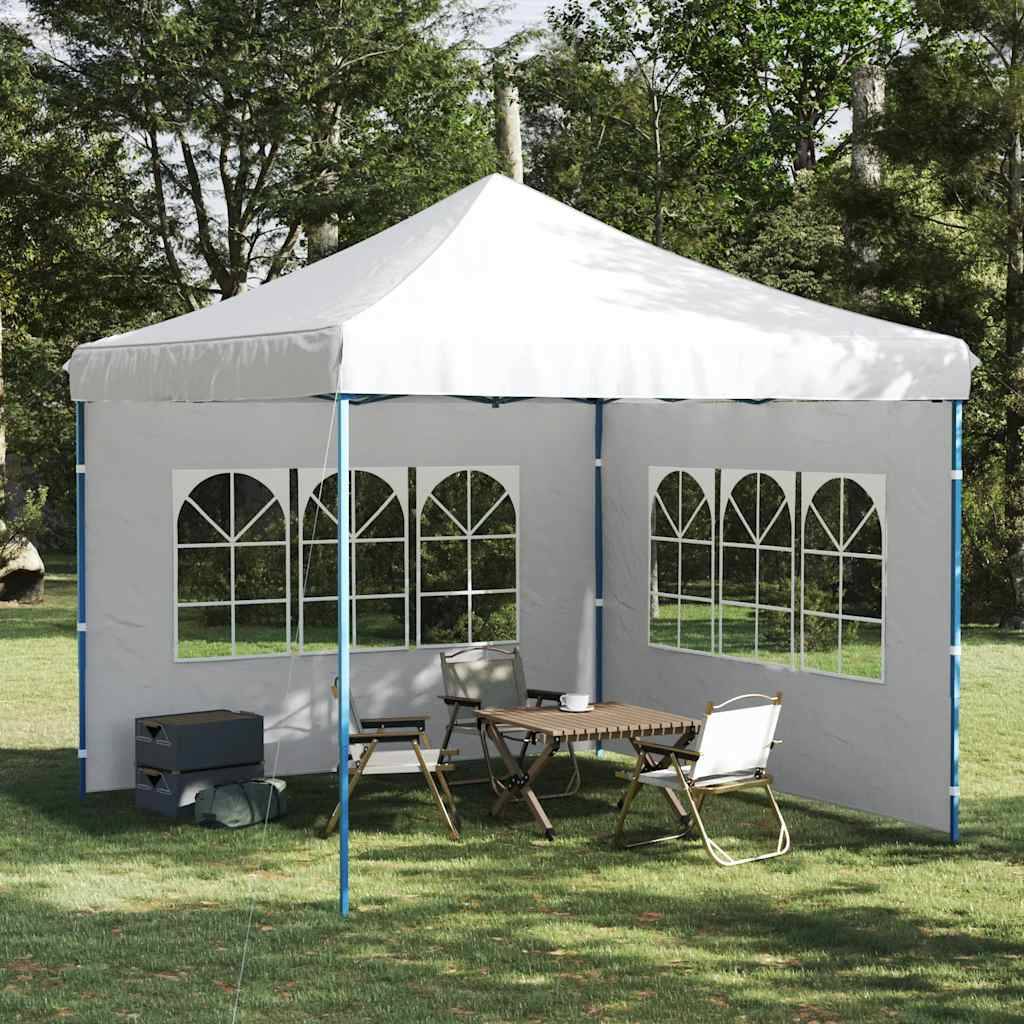 Vidaxl - Paroi de tente de réception 2 pcs avec fenêtre PE Blanc vidaXL 45113 - Imagen 4