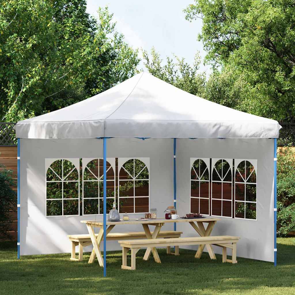 Vidaxl - Paroi de tente de réception 2 pcs avec fenêtre PE Blanc vidaXL 45113 - Imagen 1