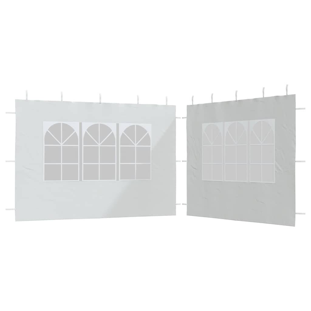 Vidaxl - Paroi de tente de réception 2 pcs avec fenêtre PE Blanc vidaXL 45113 - Imagen 2
