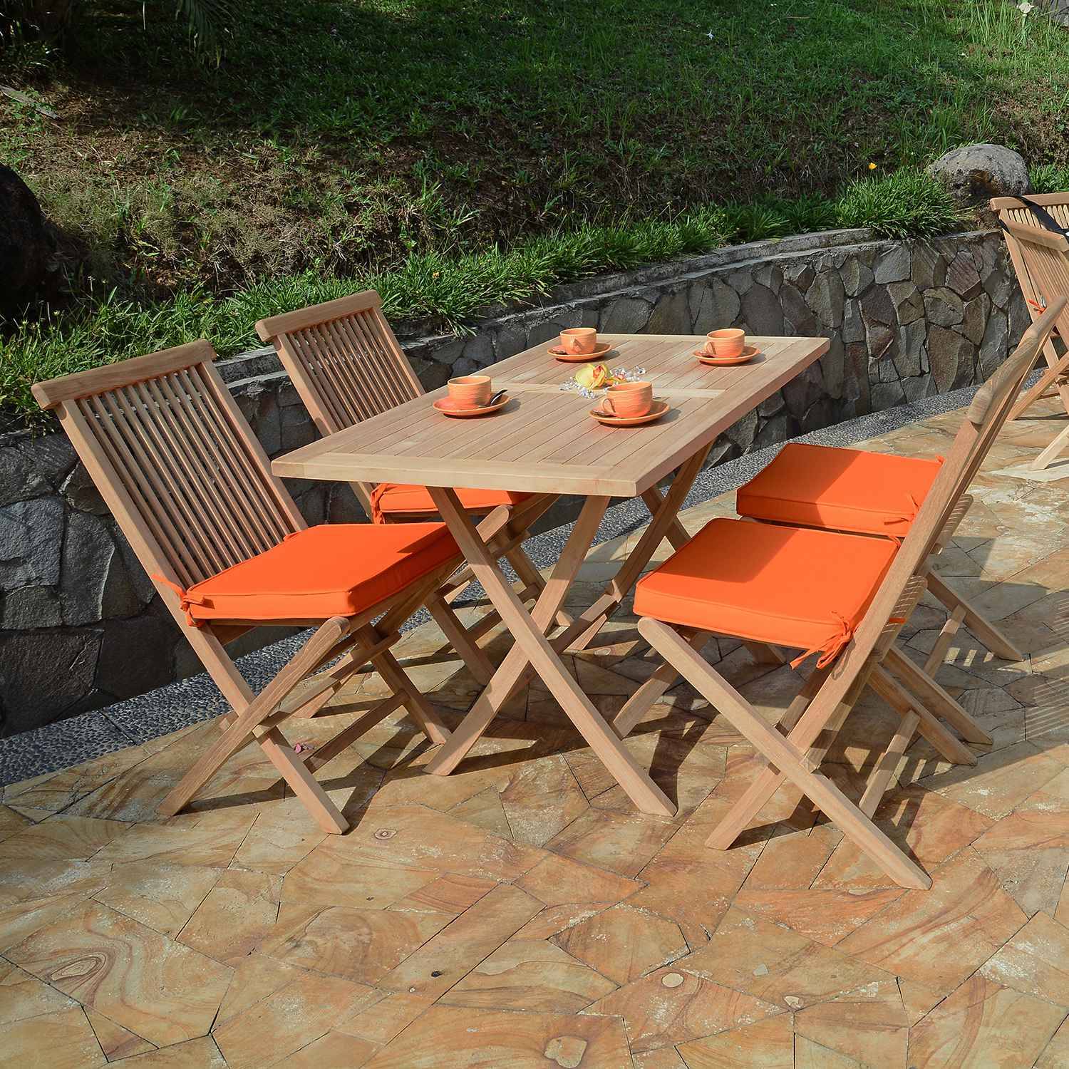 Teck'Attitude - Salon de jardin en teck massif Makassar, 4 places - TECK'Attitude - Imagen 3