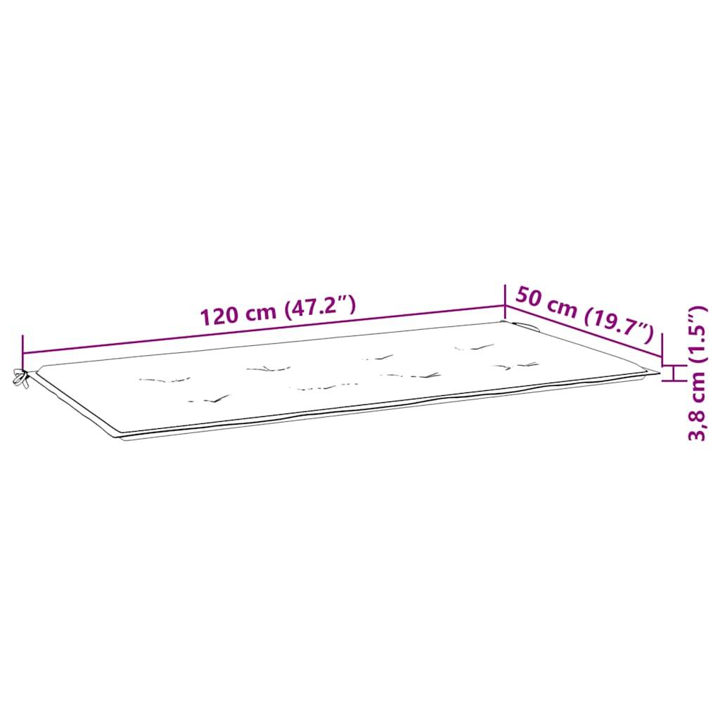 PANGIVO - Banc de jardin bois de teck naturel et taupe 128.5 x 57.5 x 90 cm - PANGIVO - Image 9