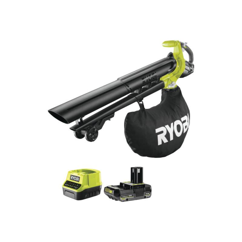 Ryobi - Pack RYOBI Souffleur Aspiro-Broyeur OBV18 - 18V One+ Brushless - 1 Batterie 2.0Ah - 1 Chargeur rapide - Image 1