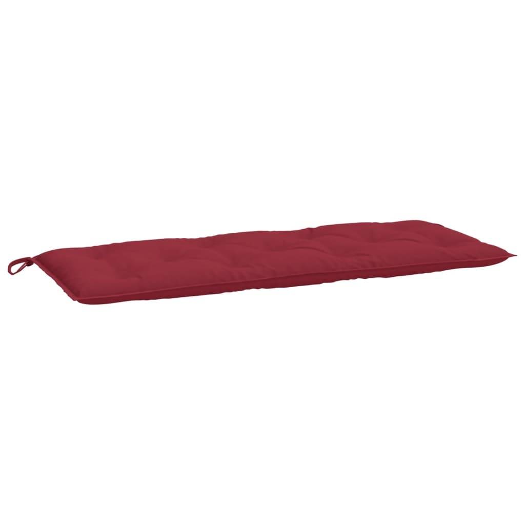 Grand Coussin pour Banc Tissu Oxford Confortable pour Salon de Jardin Rouge Bordeaux 120x50x7 cm – ComfortXL Outdoor Living - Image 2