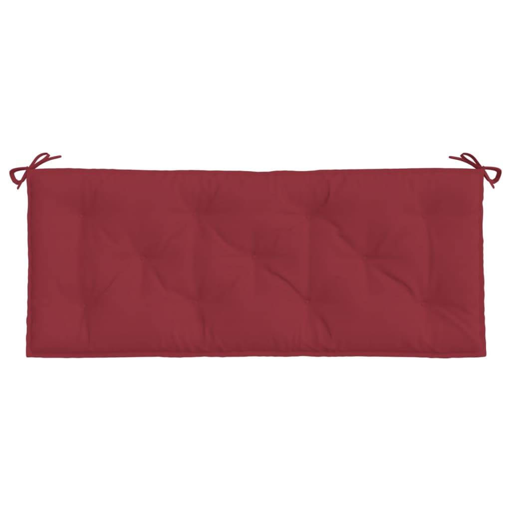 Grand Coussin pour Banc Tissu Oxford Confortable pour Salon de Jardin Rouge Bordeaux 120x50x7 cm – ComfortXL Outdoor Living - Image 4