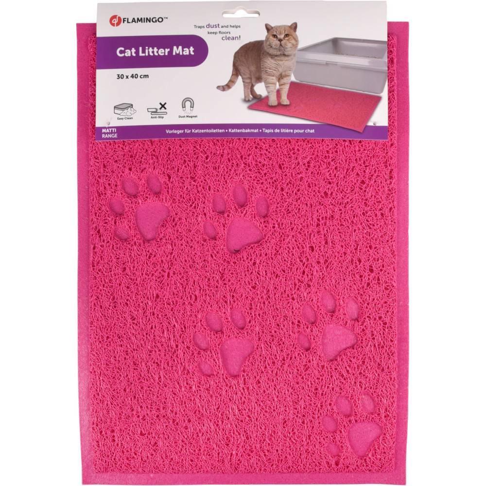 Tapis rose 30 x 40 cm pour bac à litière pour chat - Imagen 3