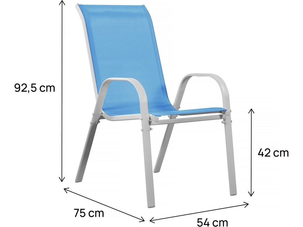 Habitat Et Jardin - Fauteuil Jardin Textilène "cordoba" - Phoenix - Bleu - Lot De 2 -habitat Et Jardin - Imagen 3